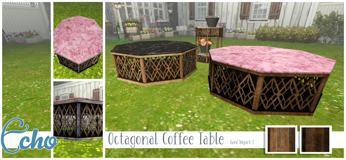 Echo - Snug Autumn - Octagonal Coffee Table - Style 3