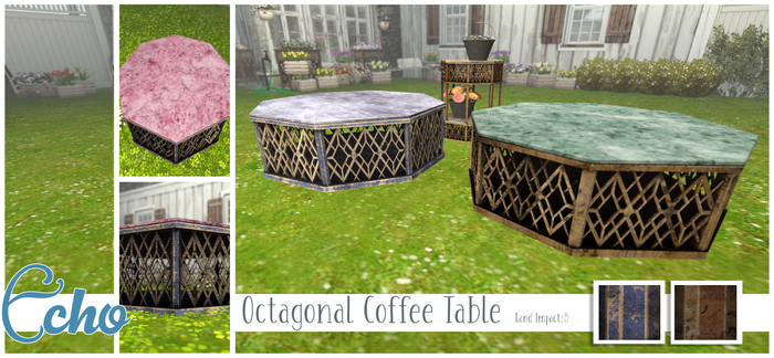 Echo - Snug Autumn - Octagonal Coffee Table - Style 2
