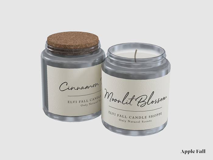Second Life Marketplace West Village Glass Jar Candle Blue Glass