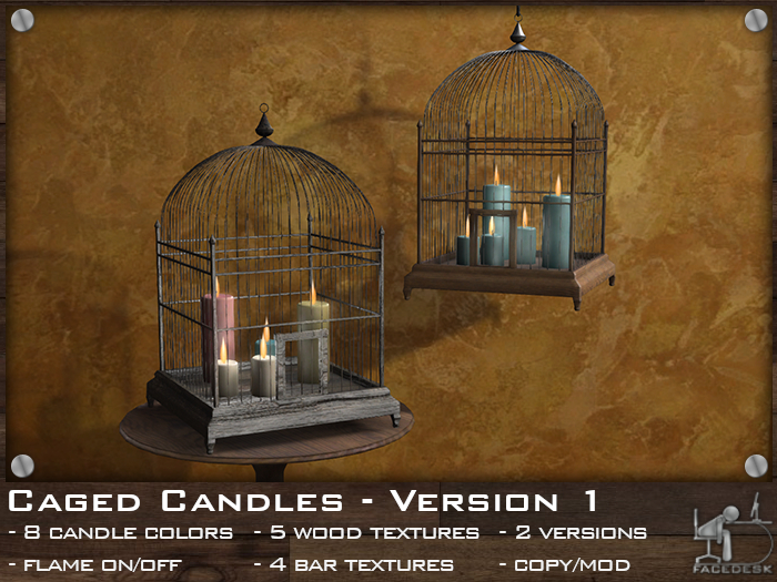 FaceDesk - Caged Candles v1  UNPACK HUD (add me)