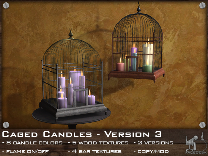 FaceDesk - Caged Candles v3  Home Decor
