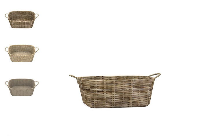 Groot Withe Bathroom Wicker Basket