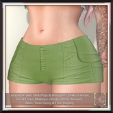 [HC] Dilly Green Shorts for Slink, Belleza, Maitreya, eBody, Signature, Legacy & Tonic