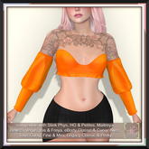 [HC] Dilly Orange Top for Slink (inc. Petite), Belleza, Maitreya, eBody, Signature, Legacy & Tonic
