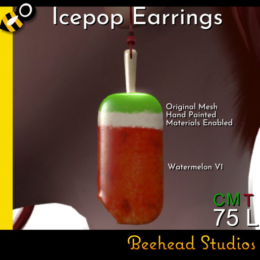 [Beehead Studios] Watermelon V1 Icepop Earrings