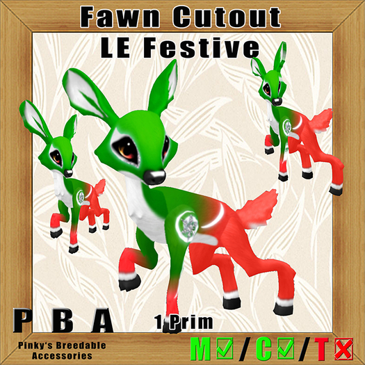 Fawn Cutout LE Festive, Dec. 2018
