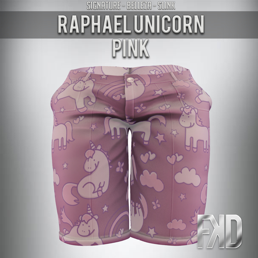 [FKD] RAPHAEL SHORTS  PINK UNICORN
