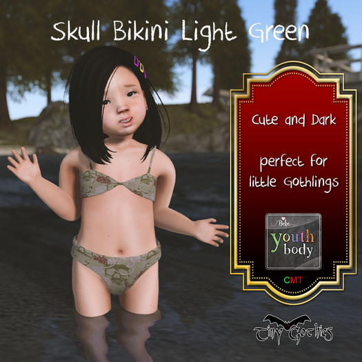 Tiny Gothics Youth Bikini Light Green