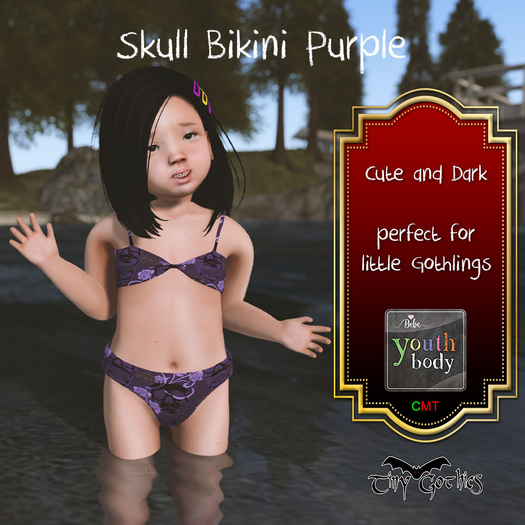 Tiny Gothics Youth Bikini Purple