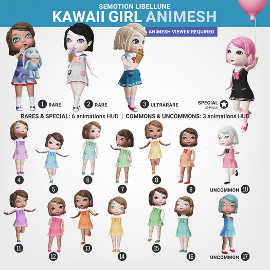 SEmotion Libellune Kawaii Girl Animesh #5