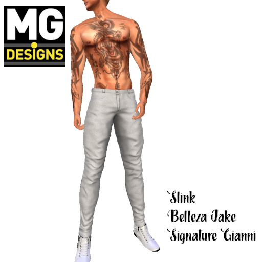 MG Designs Mens Trousers - White