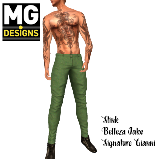 MG Designs Mens Trousers - Green