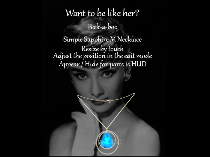 *p-a-b 3Simple Sapphire M Necklace