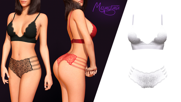 Melanzana- Hidden Side Set (Snow)