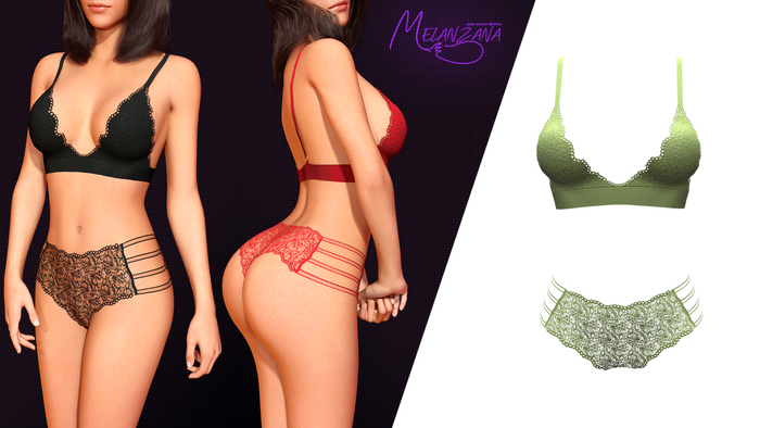 Melanzana- Hidden Side Set (Lime)