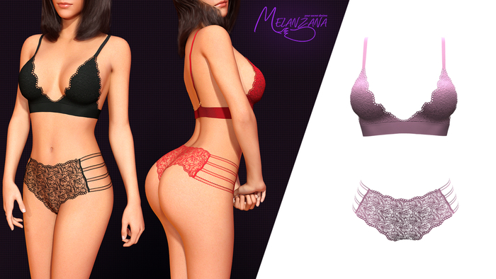 Melanzana- Hidden Side Set (Light Pink)