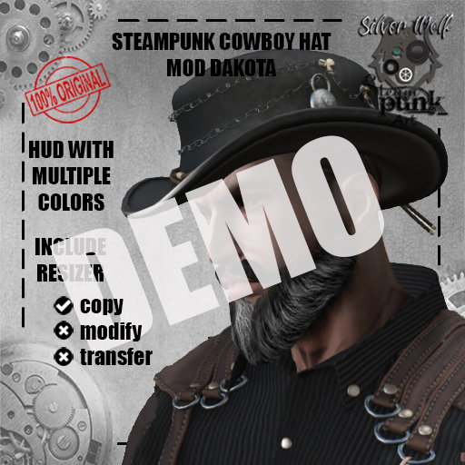 SW - Steampunk Cowboy Hat Mod Dakota (Box) DEMO