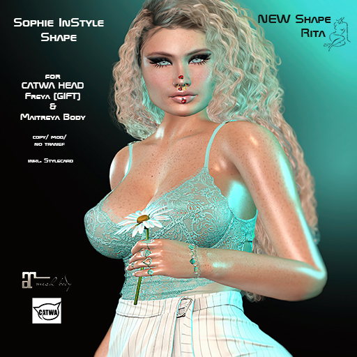 Sophie InStyle ~ Shapes ::: Rita :::CATWA HEAD Freya [GIFT]