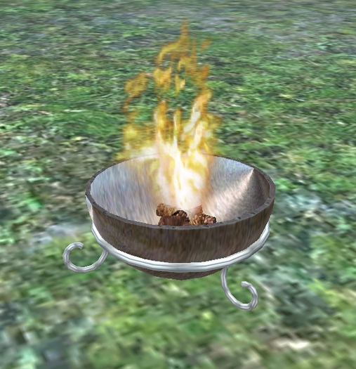 metal bowl w/fire