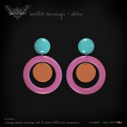 .pt. bakelite earrings - delux (add)