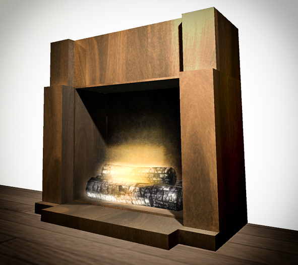 Brutal - Fireplace with Scripted Logs