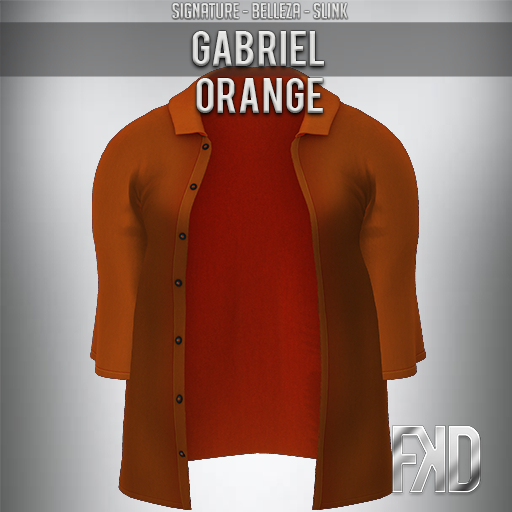[FKD] GABRIEL BUTTON SHIRT - ORANGE