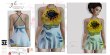 ♥{GH} ♥ Garden Flower III Yellow Linen Dress