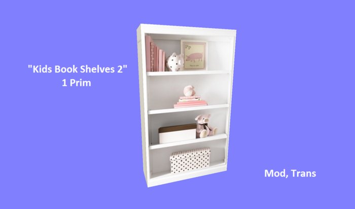 Kids Book Shelves 2 - 1 Prim
