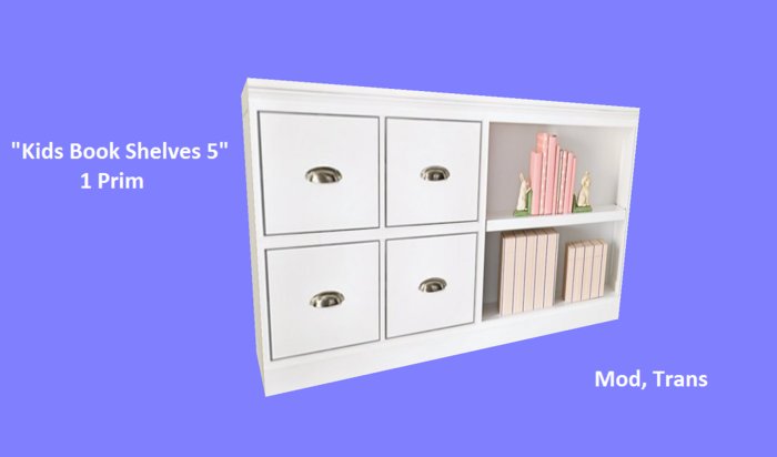 Kids Book Shelves 5 - 1 Prim