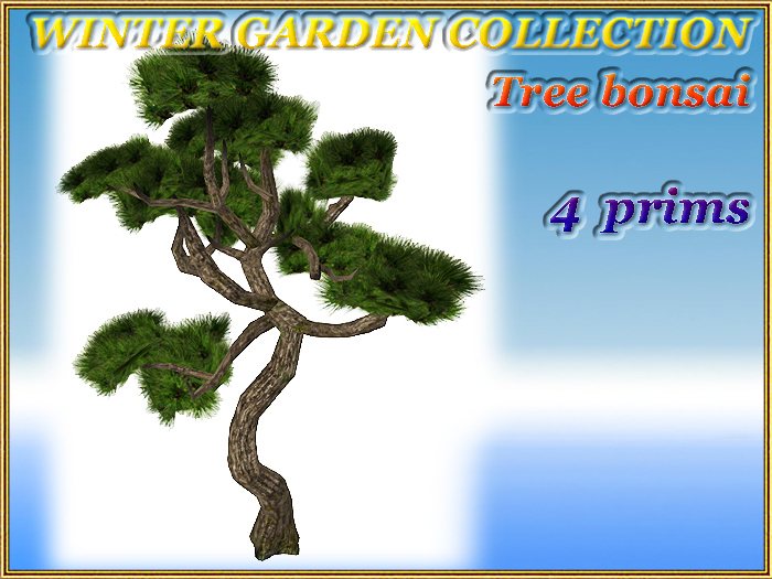 WINTER GARDEN COLLECTION Tree bonsai (4 prim) (Full perm)