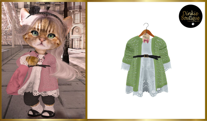 *DB* DINKIES BREE DRESS* lime