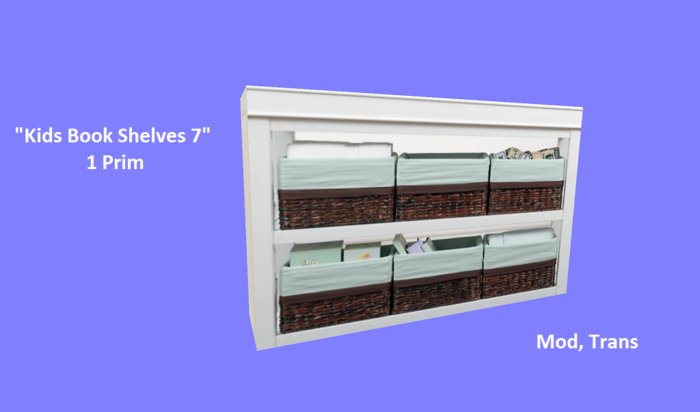Kids Book Shelves 7 - 1 Prim