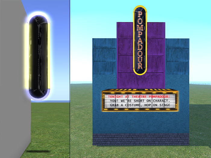 DBP - Art Deco Theater Builder's Neon Light Sign Sculpt
