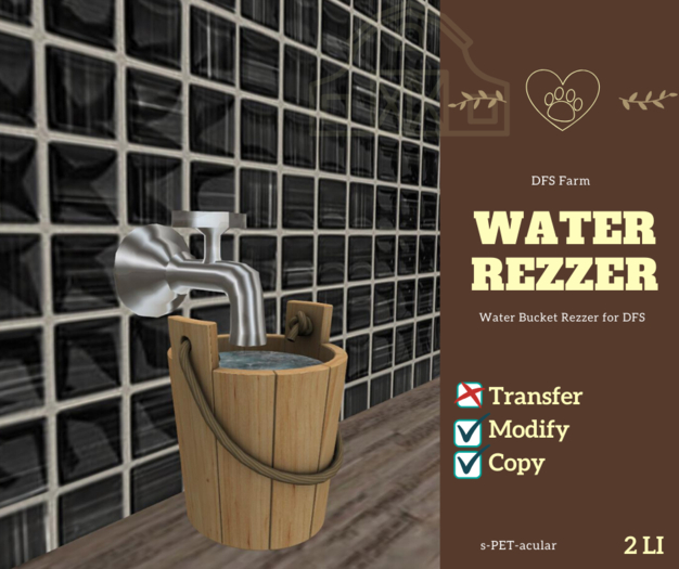 Inox Water Bucket Rezzer Faucet