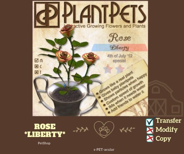 PlantPet Seed [Rose *Liberty*]