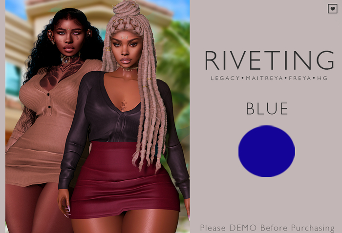 **RIVETING ~ Hosidity Skirt {Blue} {Add}