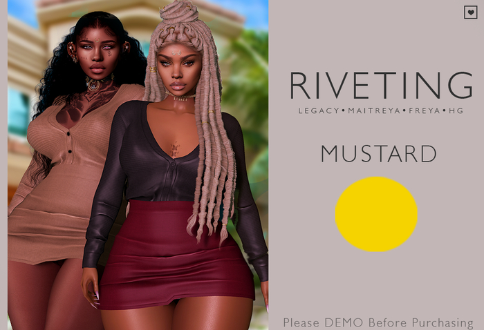 **RIVETING ~ Hosidity Skirt {Mustard} {Add}