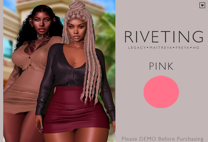 **RIVETING ~ Hosidity Skirt {Pink} {Add)