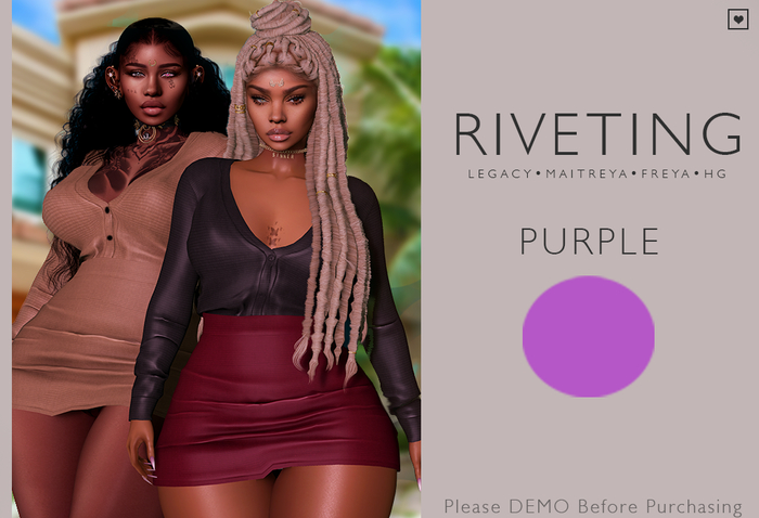 **RIVETING ~ Hosidity Skirt {Purple} {Add}