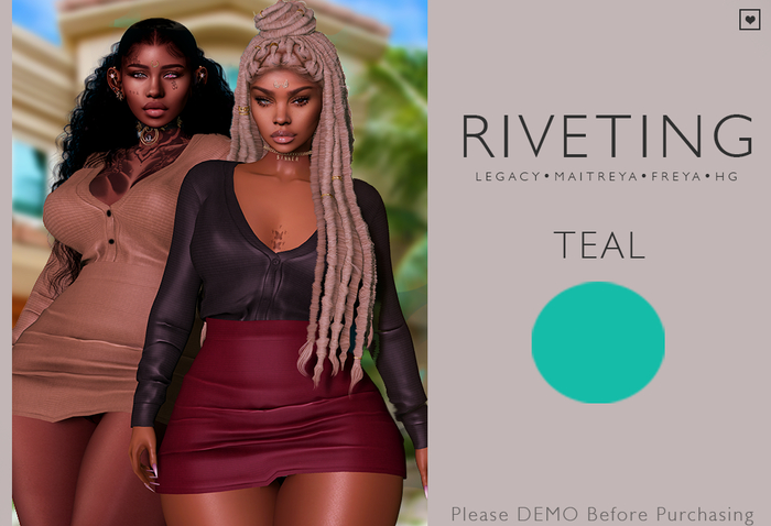 **RIVETING ~ Hosidity Skirt {Teal} {Add}