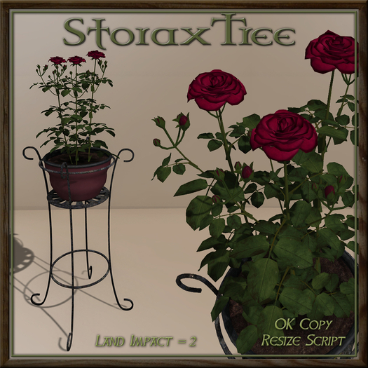 Iron Plant Stand Planter Roses A10