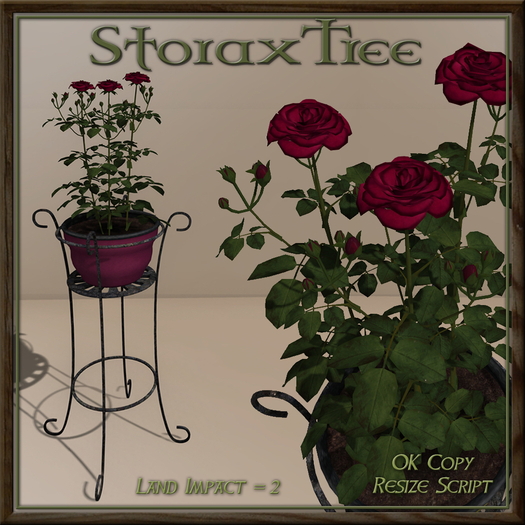 Iron Plant Stand Planter Roses A13