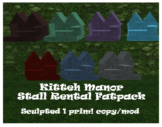 Kitteh Manor Fat Pack 1 Prim Each! (boxed)
