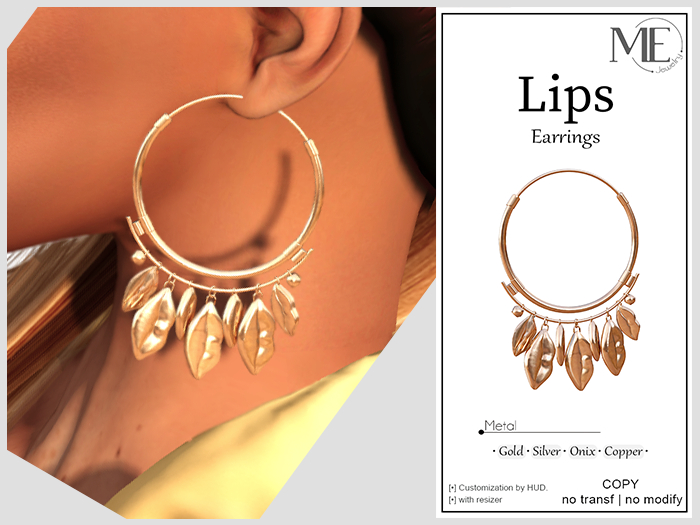 ME Lips Earrings v2  (Boxed. Wear me)