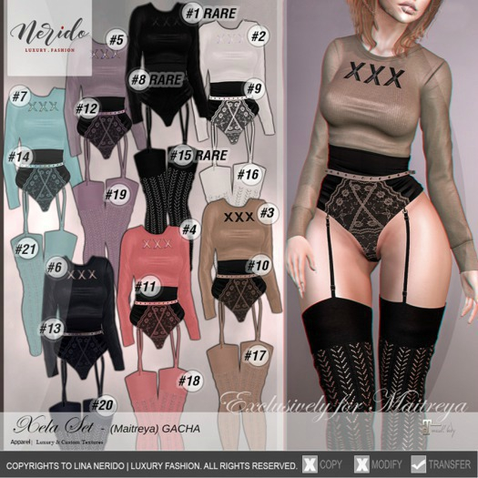 NERIDO~ XELA FULL SET WHITE (MAITREYA)