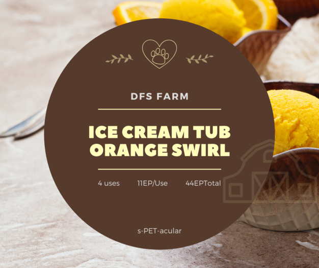 DFS Ice Cream Tub - Orange Swirl