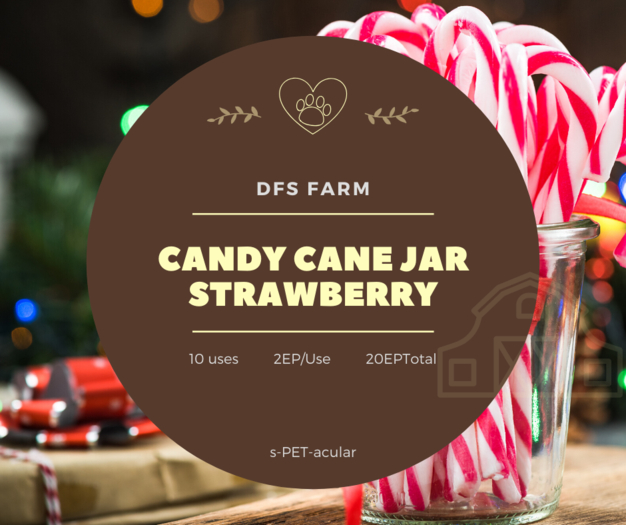 DFS Candy Cane Jar Strawberry