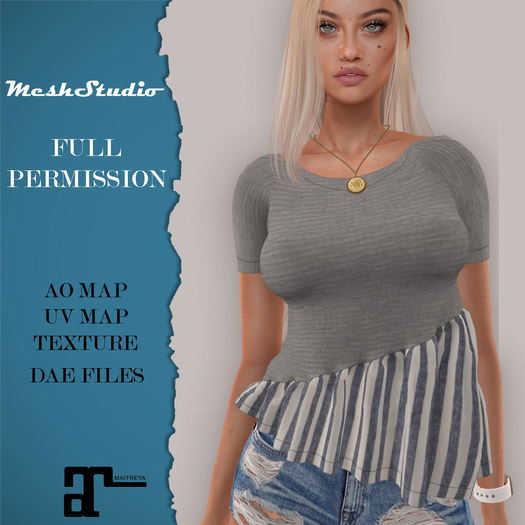 MeshSTUDIO - Tshirt FULL PERMISSION OBJ/DAE