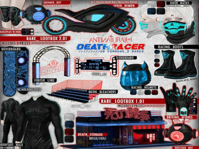 ANTINATURAL[+] Deathracer / Racing Helmet / WHITE