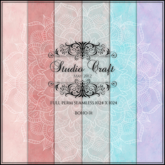 Studio Craft * BOHO 01 * Full Perm Textures